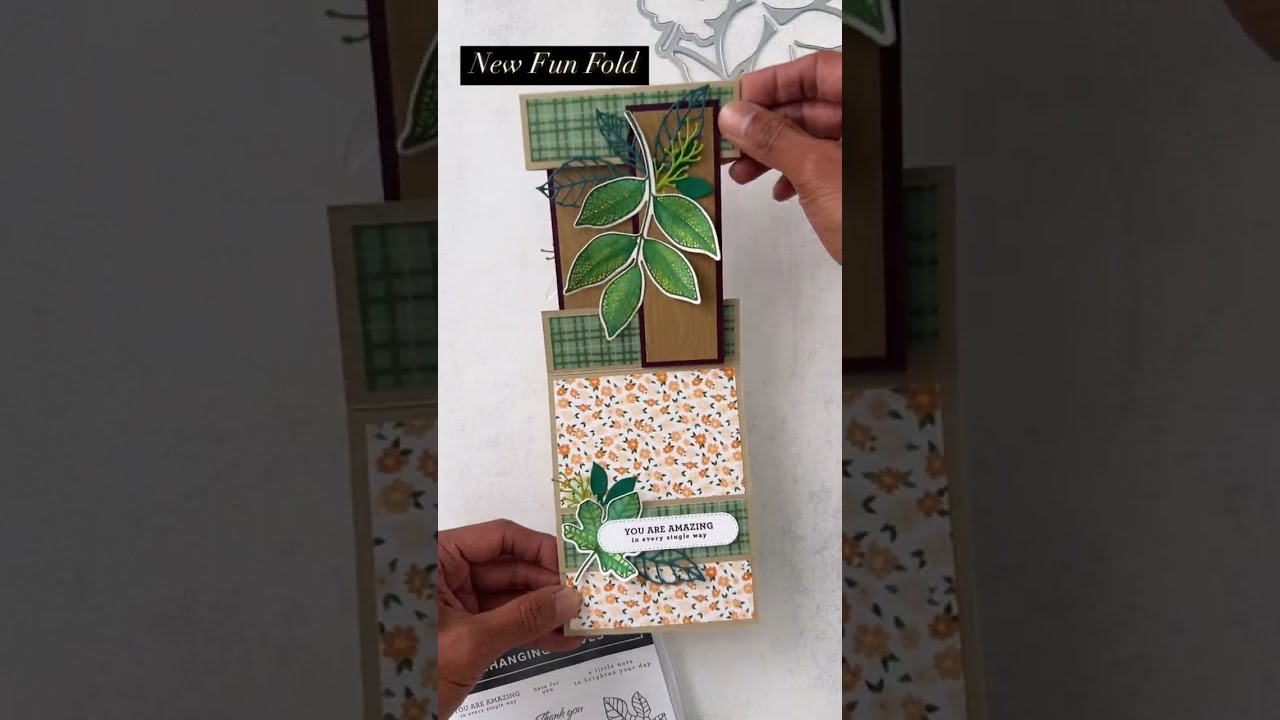 Tent Easel Fun Fold Card with Changing Leaves by Stampin' Up! #funfold #stampinup #changingleaves