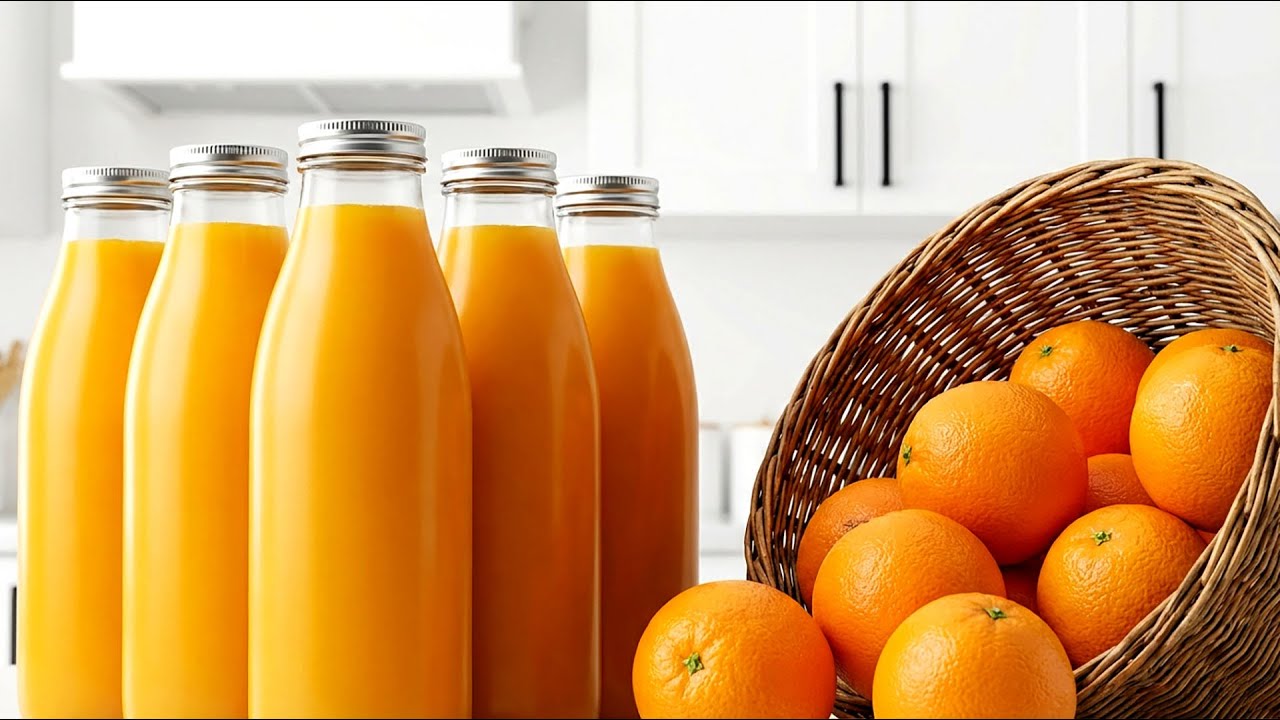 Домашний апельсиновый сок без сахара и добавок.