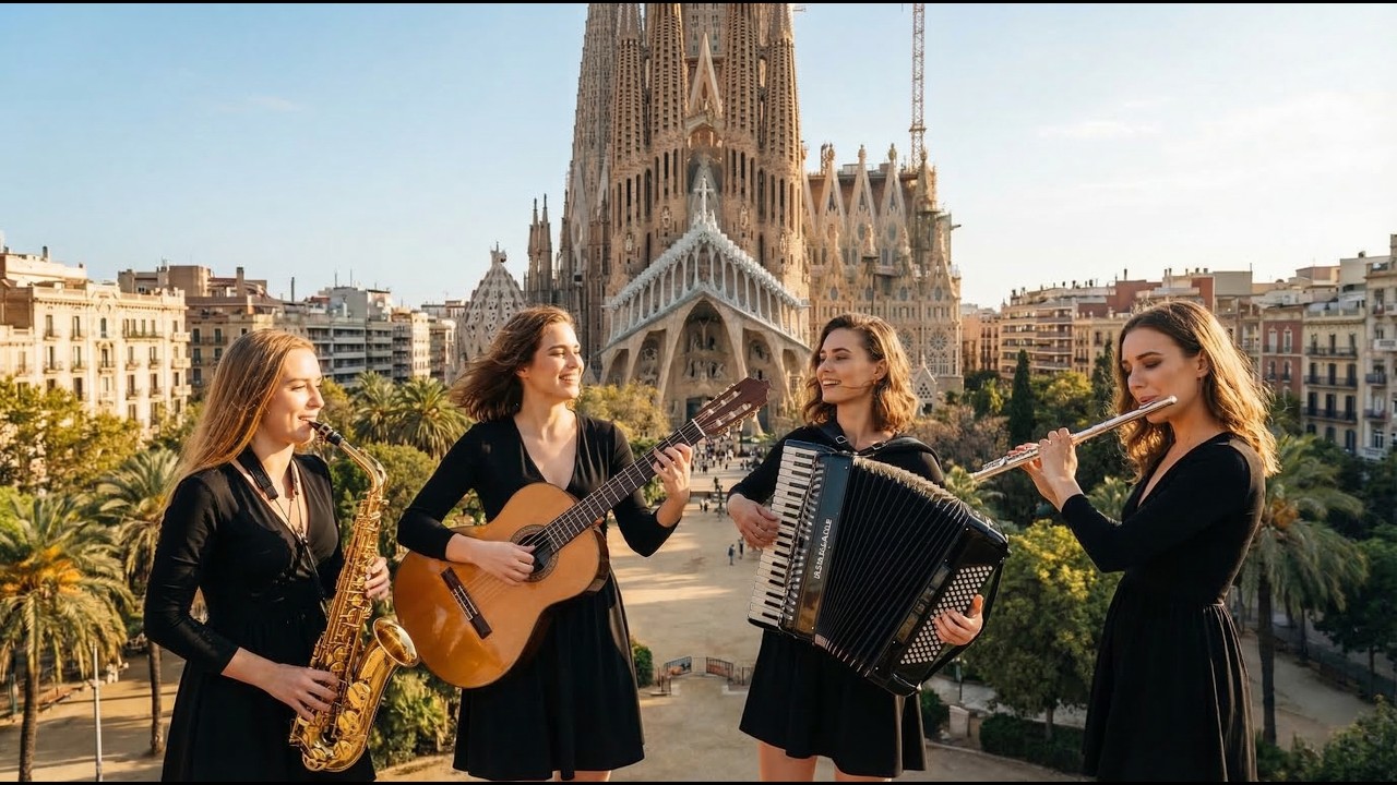 Spain Nights Vibes | Flamenco Guitar, Sax, Accordion & Flute – Passionate Evening Mood
