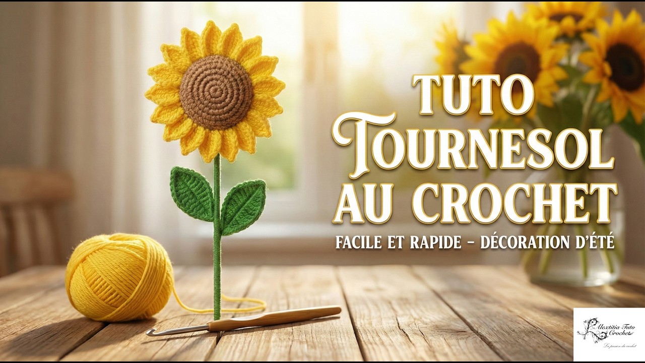 Tuto tournesol au crochet