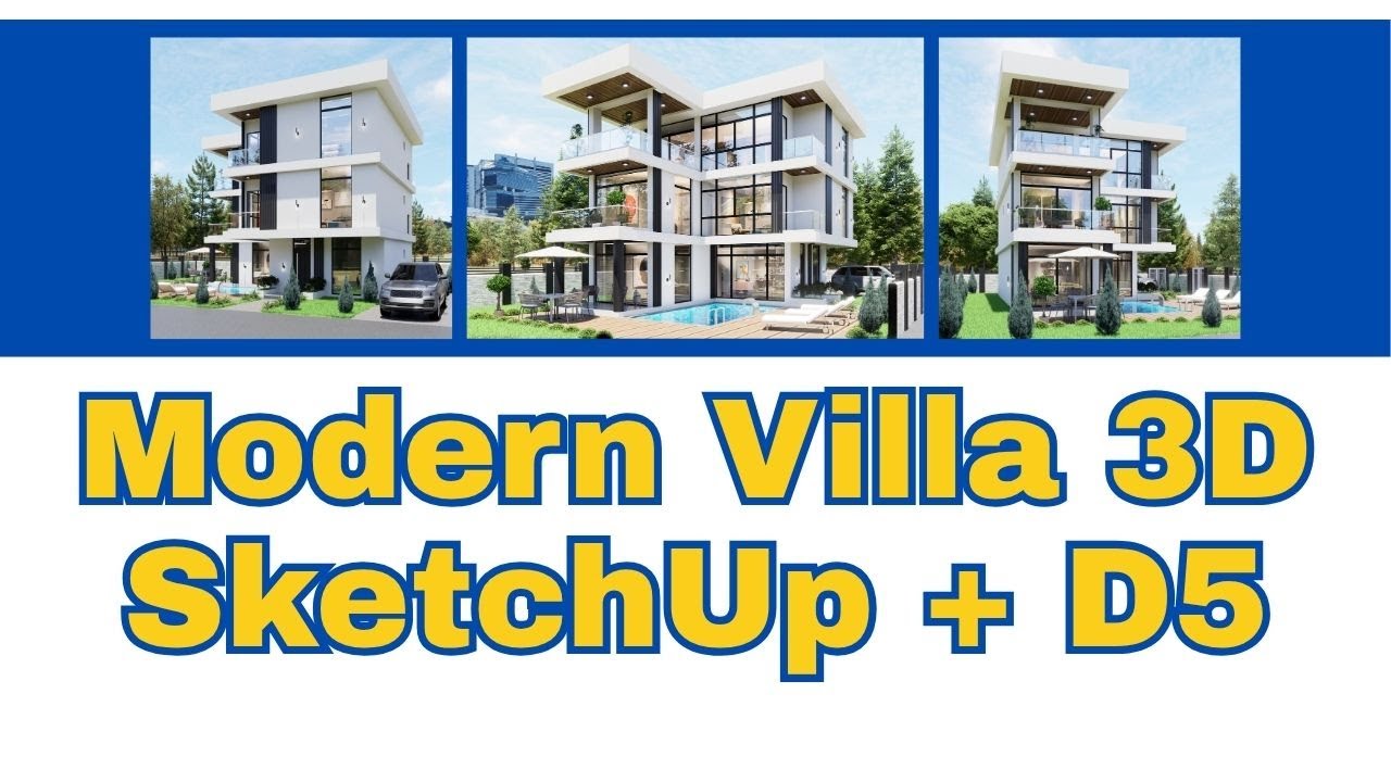 D5 Render + SketchUp ile Ultra Gerçekçi Villa Tasarımı | Modern Mimari Proje