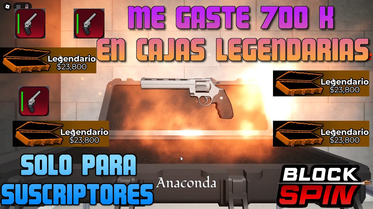 🔥BLOCK SPIN🔥GASTAMOS 700K EN CAJAS LEGENDARIAS PARA SUBS