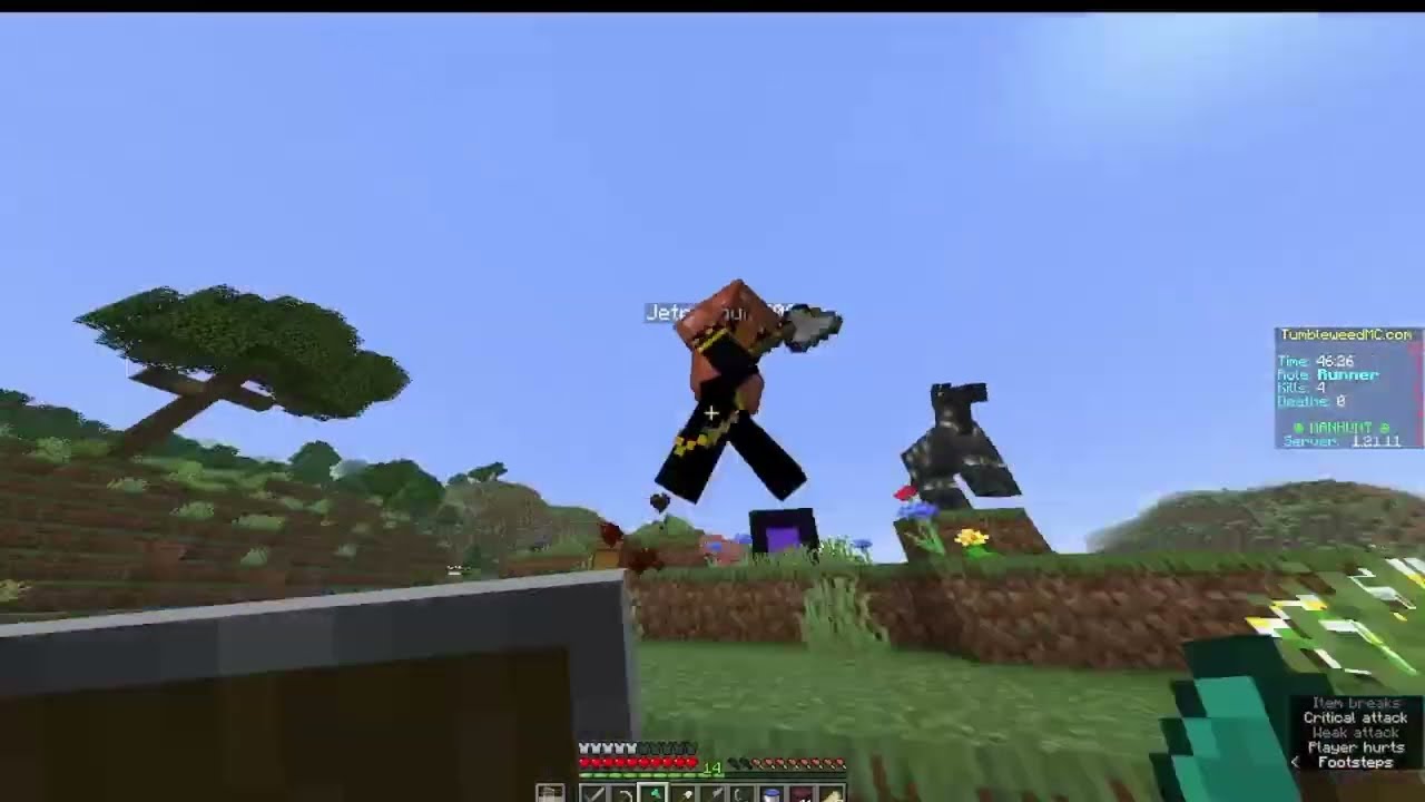 Minecraft Speedrunner VS 2 Hunters