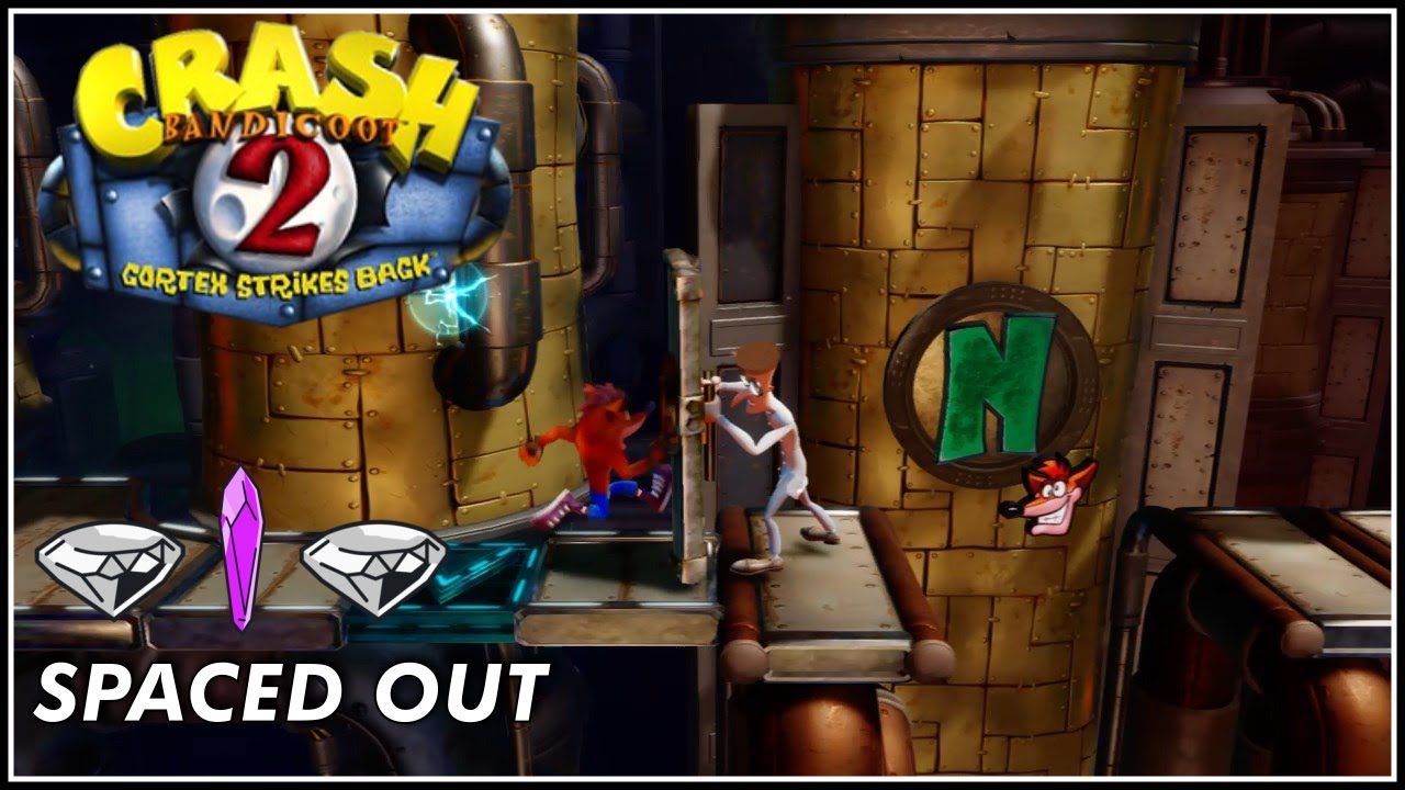 Crash Bandicoot 2 | Spaced Out - Todas as Caixas - Gema + Gema Bônus