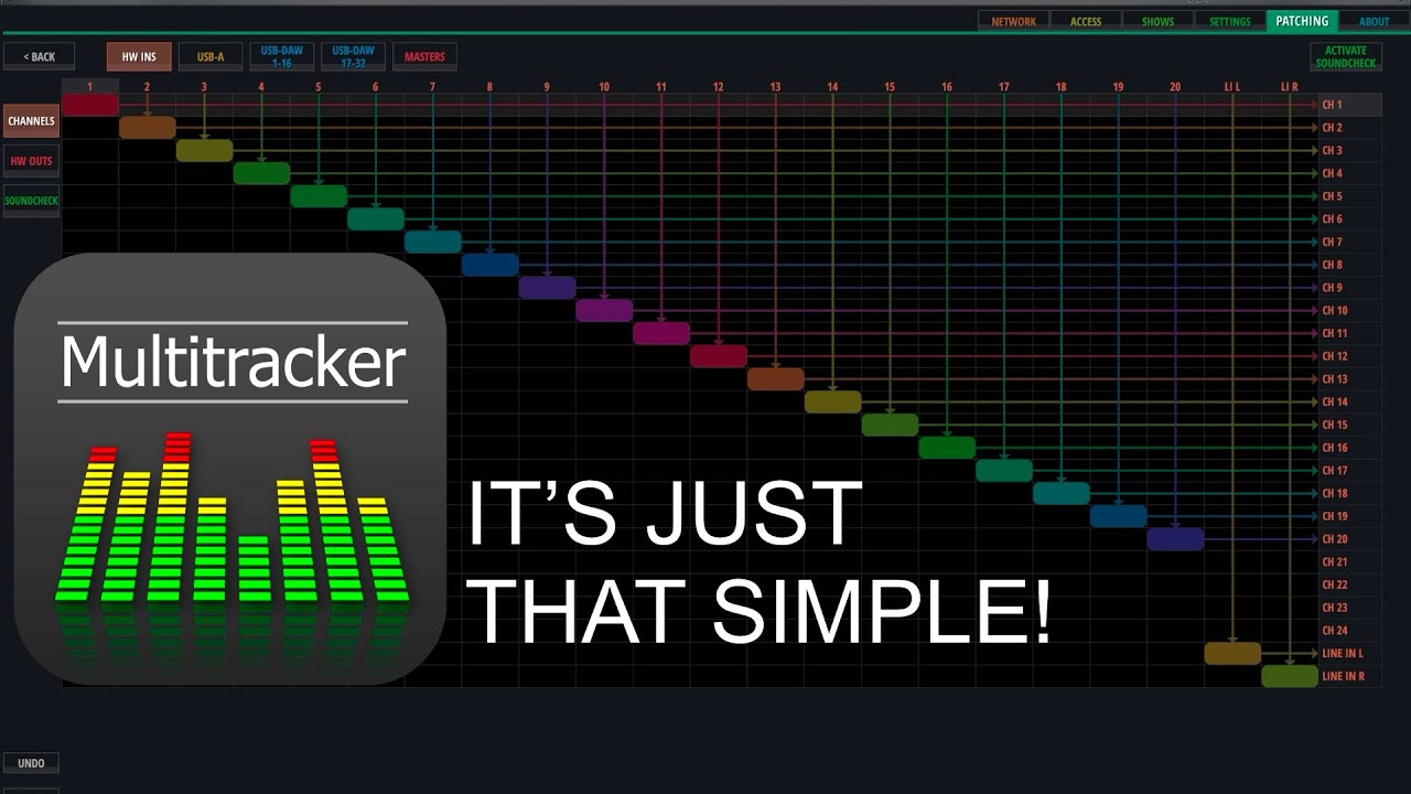 AUDIO SET UP WITH THE UI24R PATCHING OR ANY AUDIO INTERFACE FOR BACKING TRACKS using MULTITRACKER