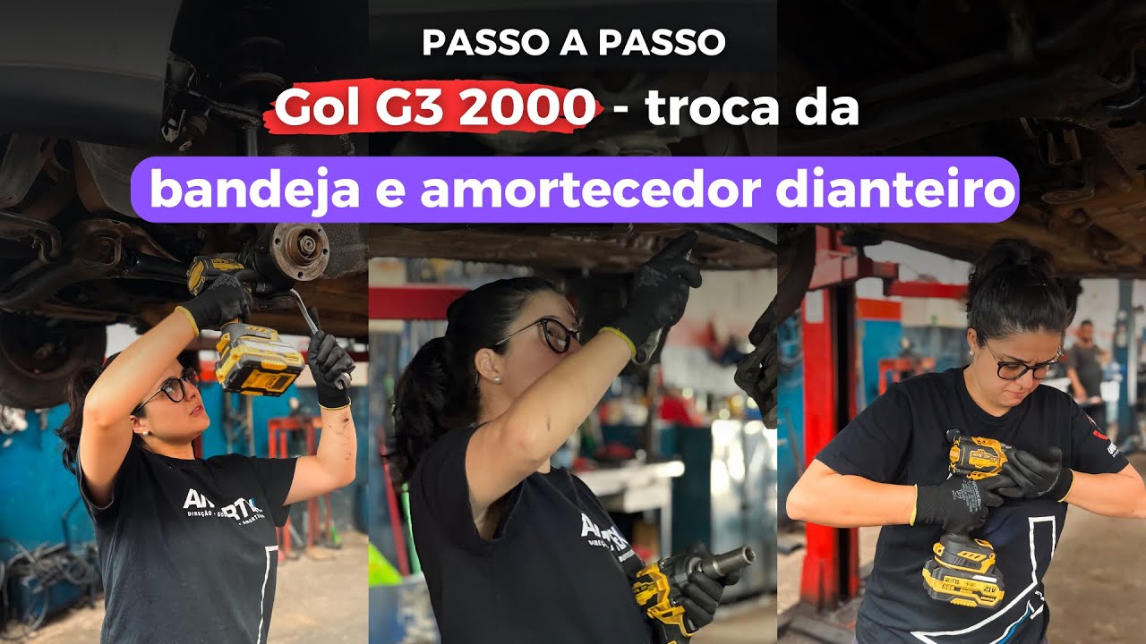 TROCA DA BANDEJA E AMORTECEDOR DIANTEIRO