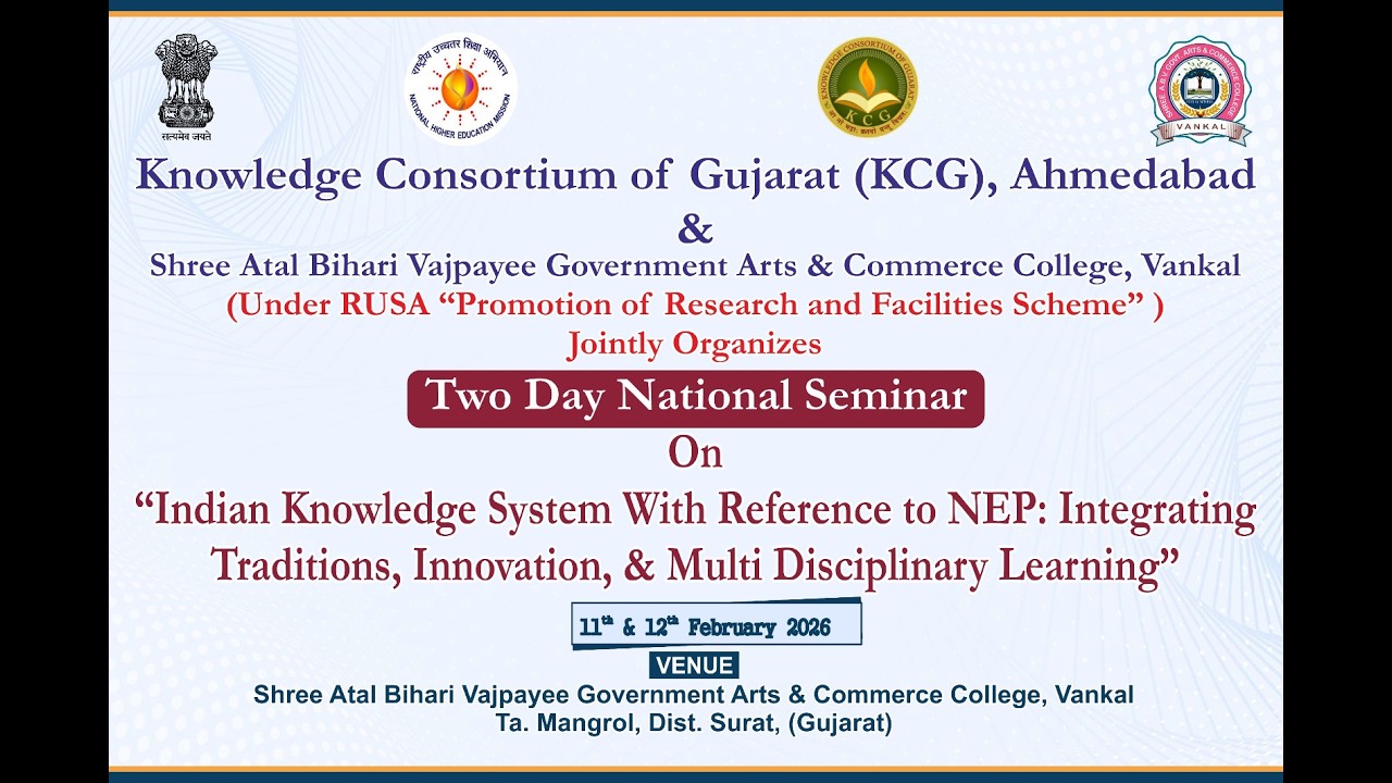 2 DAYS NATIONAL SEMINAR INDIAN KNOWLEDGE SYSTEM WITH REFERENCE TO NEP