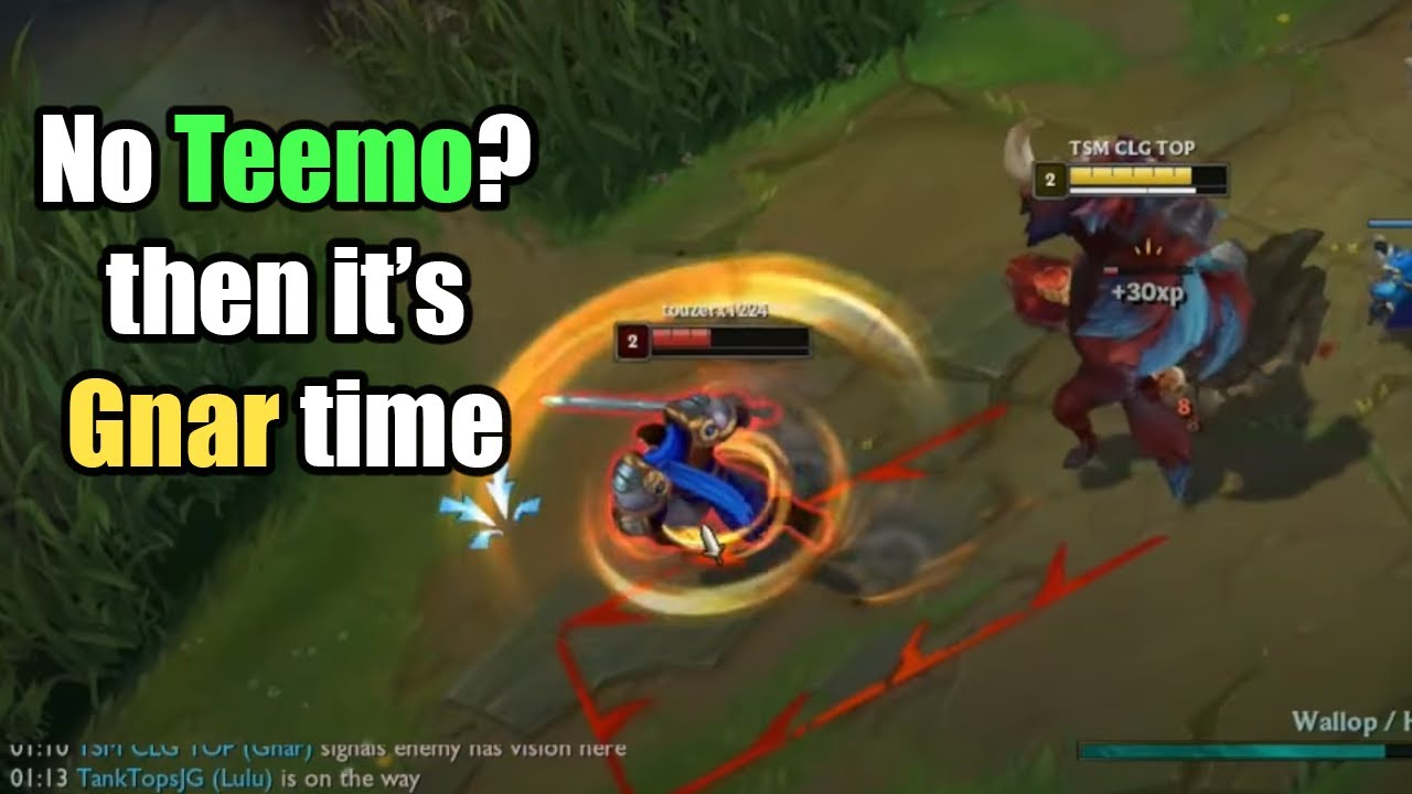 1st ranked Game on new account got Teemo banned. Gnar vs Garen [Full Match]