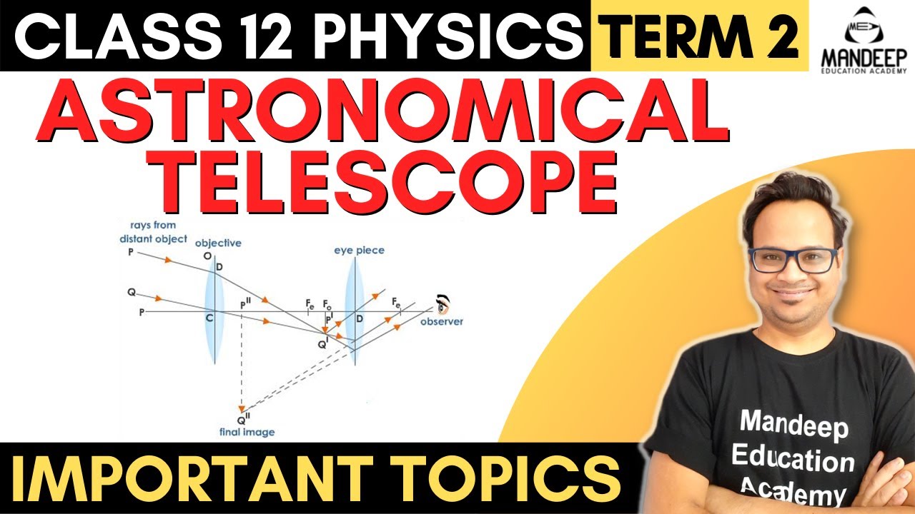 Astronomical Telescope Class 12 Physics Term 2 Derivation Magnifying Power | CBSE Board Exam 2022