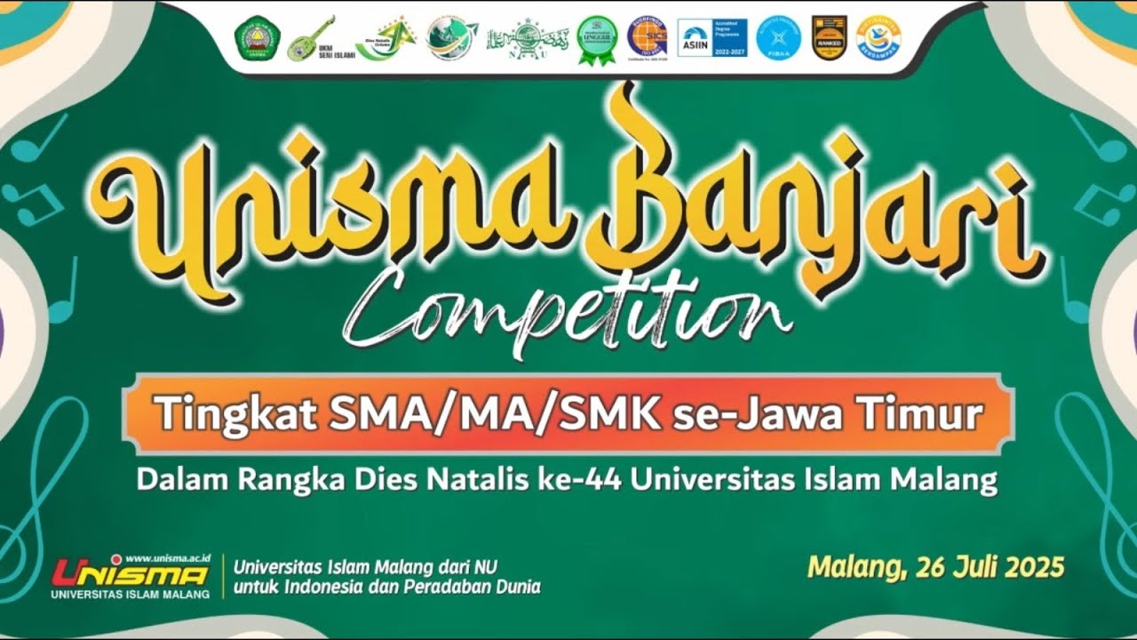 Festival Sholawat Al-Banjari Se Jawa Timur | dalam rangka Dies Natalis UNISMA Malang ke - 44