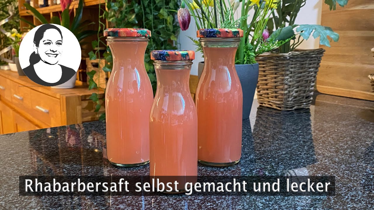 Rhabarbersaft selbst gemacht und lecker! 😋  👍
