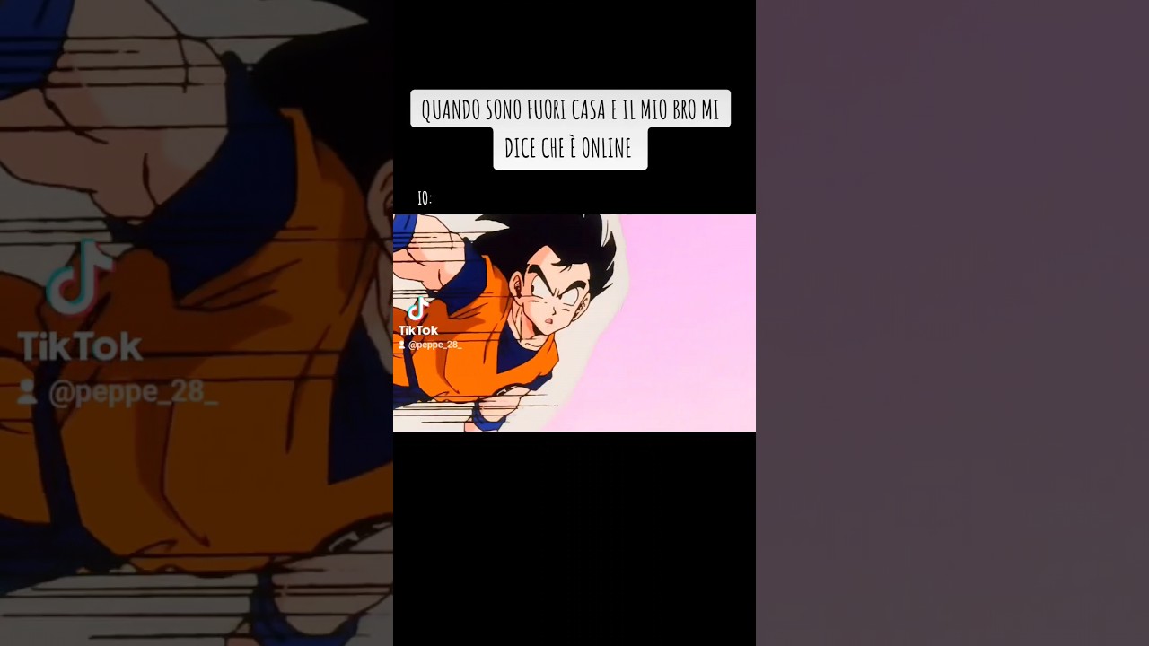 DRAGON BALL:QUANDO SONO FUORI CASA E IL MIO BRO MI DICE CHE &Egrave; ONLINE. #dragonball #shorts #short