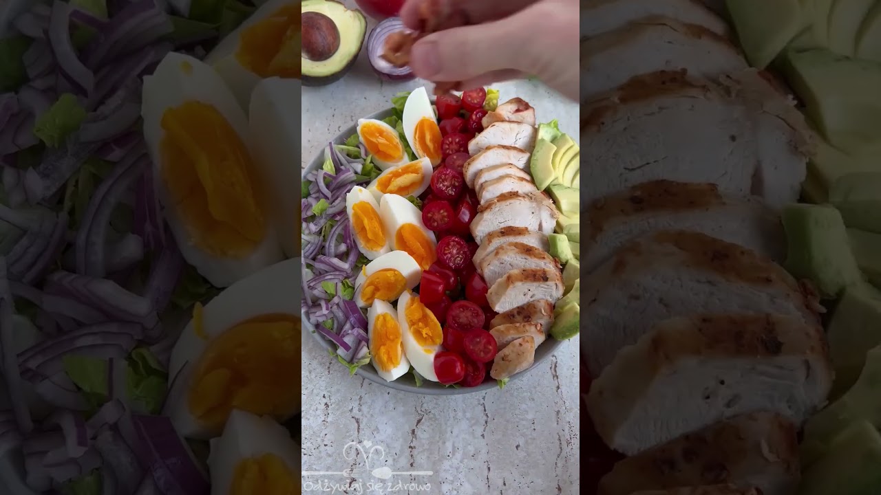 Sałatka Cobb #przepis na blogu #salatka #cobb #cobbsalad #yumm #food #jedzenie