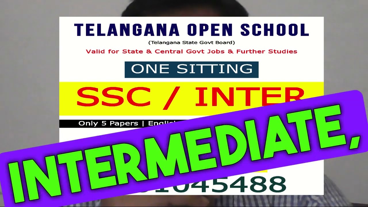 Open 10th & Open Inter Admission 2023 -24Last Date in TOSS,Telangana Open School Society  Open Inter