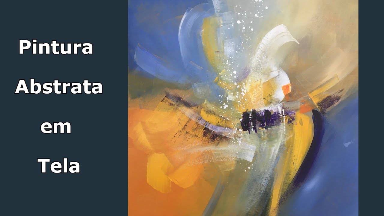Pintura abstrata em tela