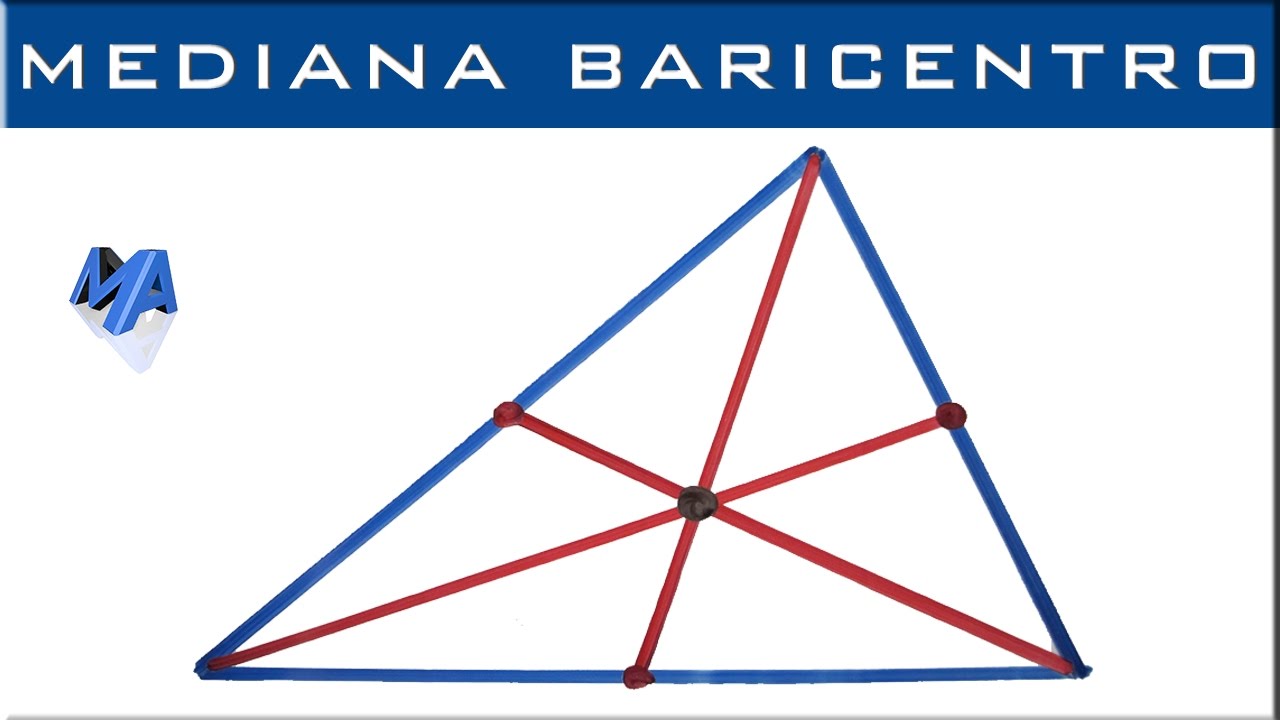 Medianas de un tri&aacute;ngulo | Baricentro (gravicentro)