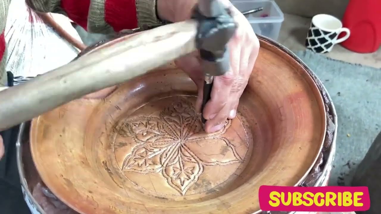 Copper utensils in Kashmir ||copper design in Kashmir #copper #crafts