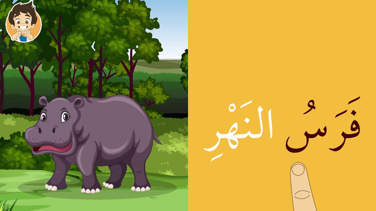 قراءة اسماء حيوانات الغابة | Learn reading Wild ِAnimal's Name in Arabic for kids