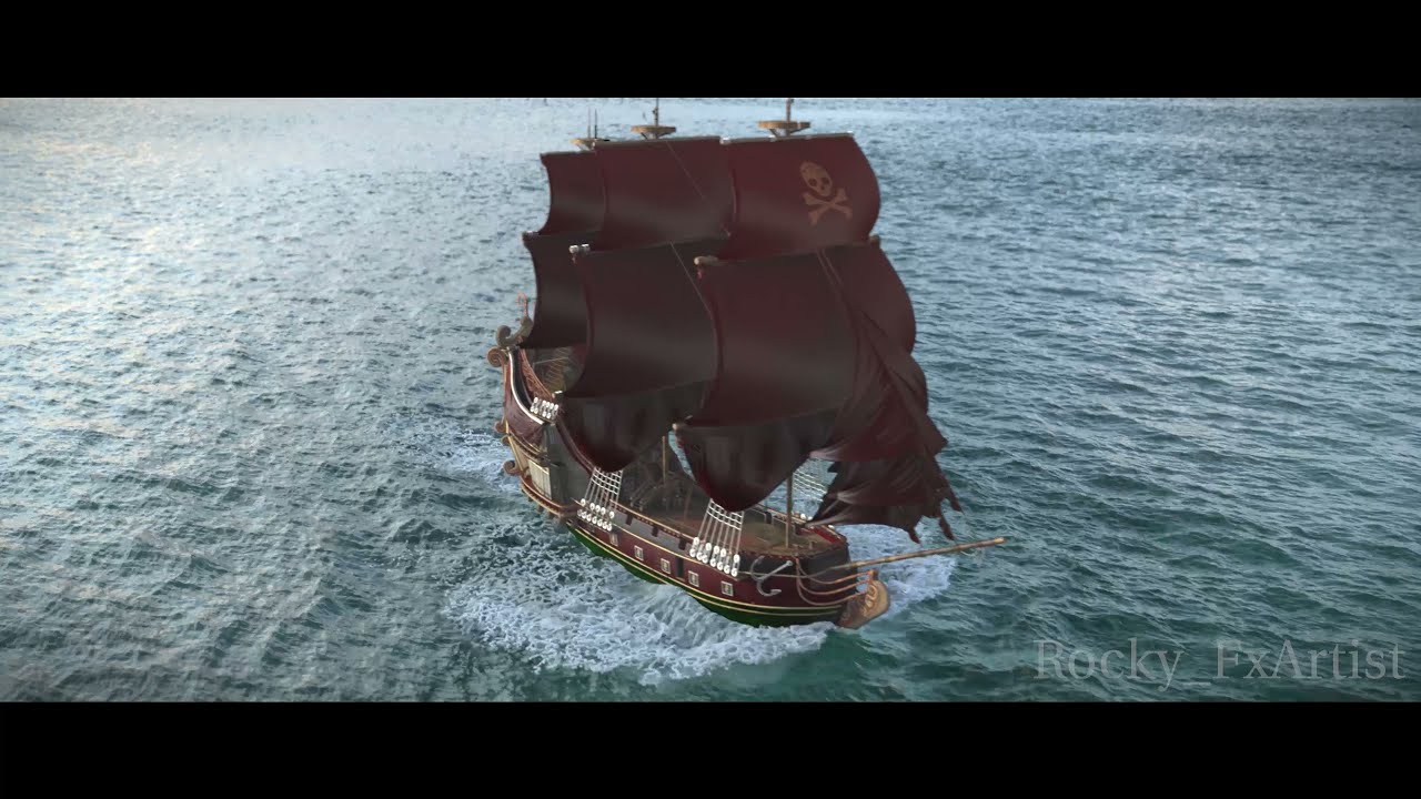 Pirate Ship Ocean Interaction