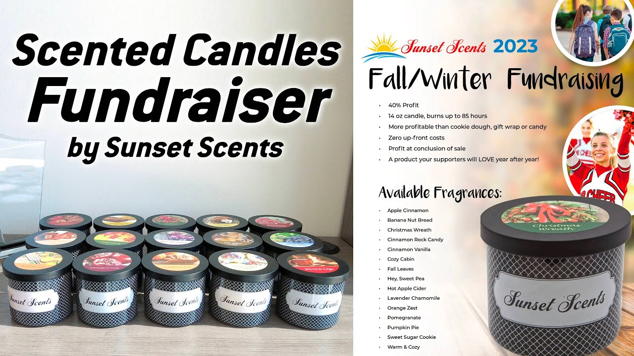 Scented Candle Fundraiser program from Sunset Scents Candles