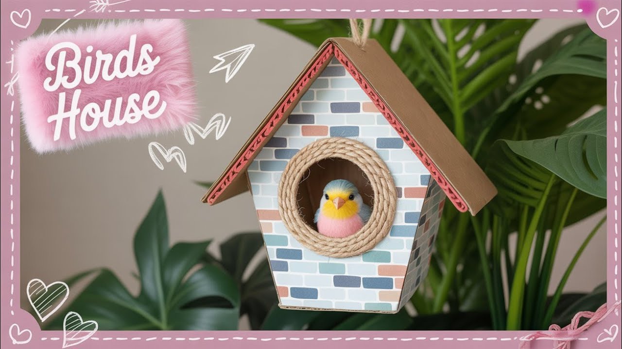 Best Out of Waste 🤩| Waste Material Craft idea |Making Bird House #diy #youtube #trending #craft