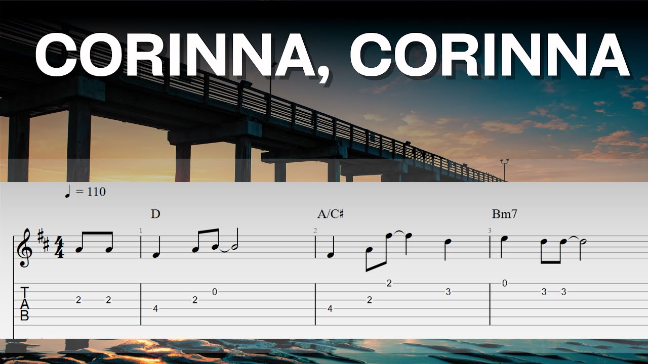 Corinna, Corinna - Ray Peterson | Easy Fingerstyle Guitar TAB