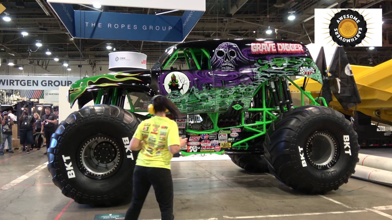 Grave Digger Monster Truck leaving Minexpo 2016