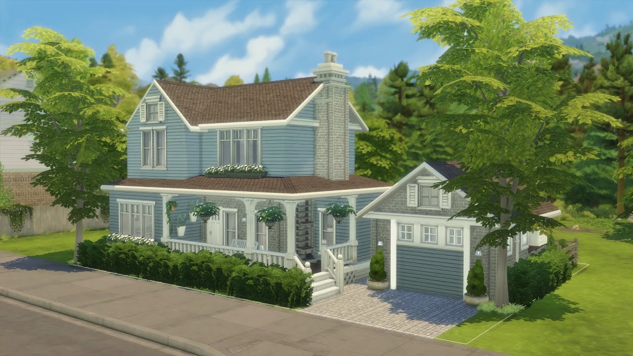 Simple Suburban 🏠 | The Sims 4: Speed Build with Ambient Sounds ♡