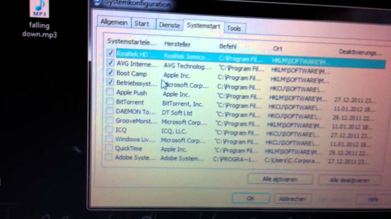 Autostart Programme deaktivieren bei Windows 7 - so geht's