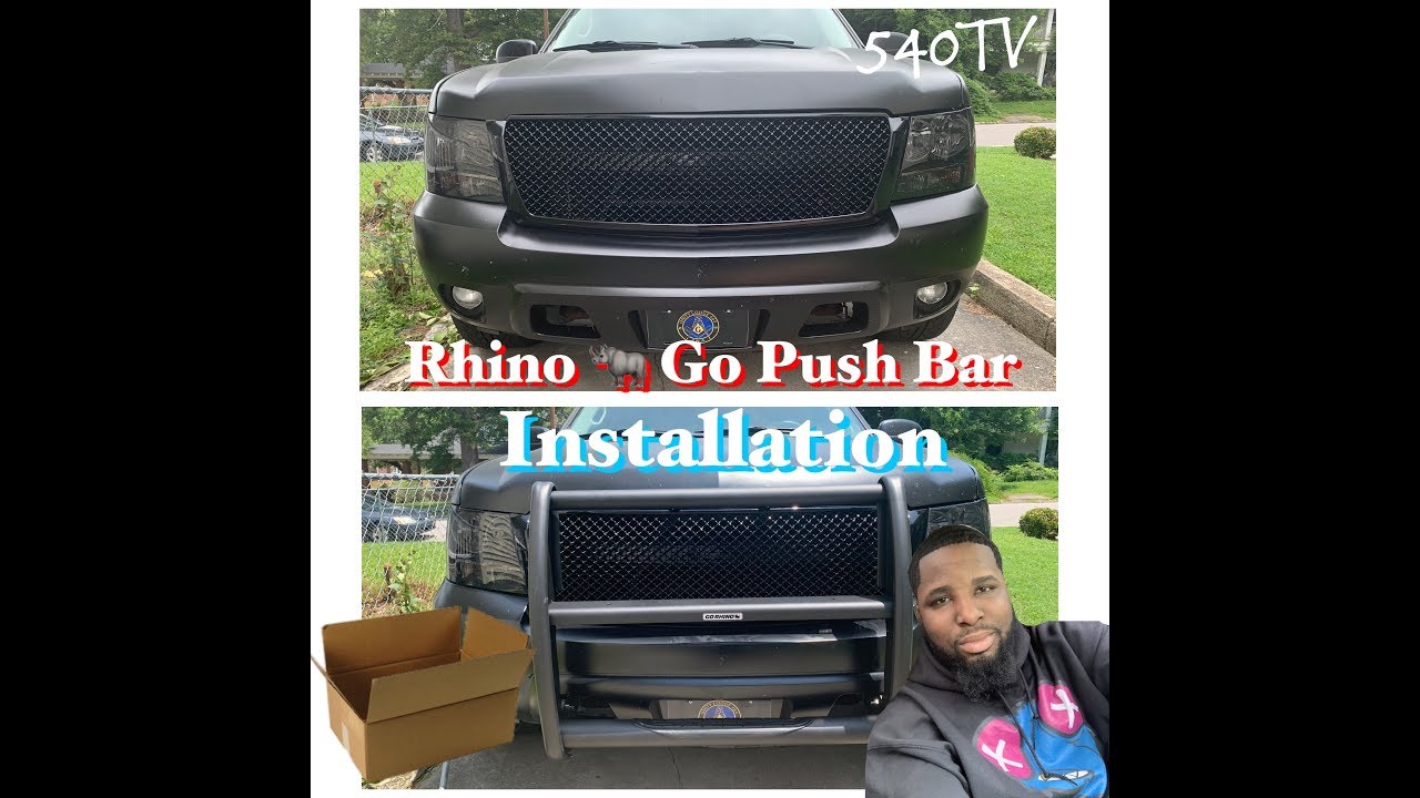 Установка бампера Go Rhino на Chevrolet Tahoe 2007-2014 годов выпуска.