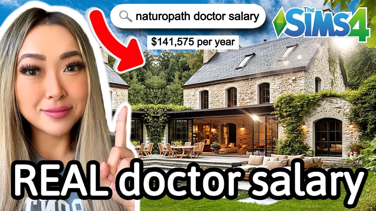 building a home for a NATUROPATH using a REAL LIFE salary in Sims 4: Career build series ep 19