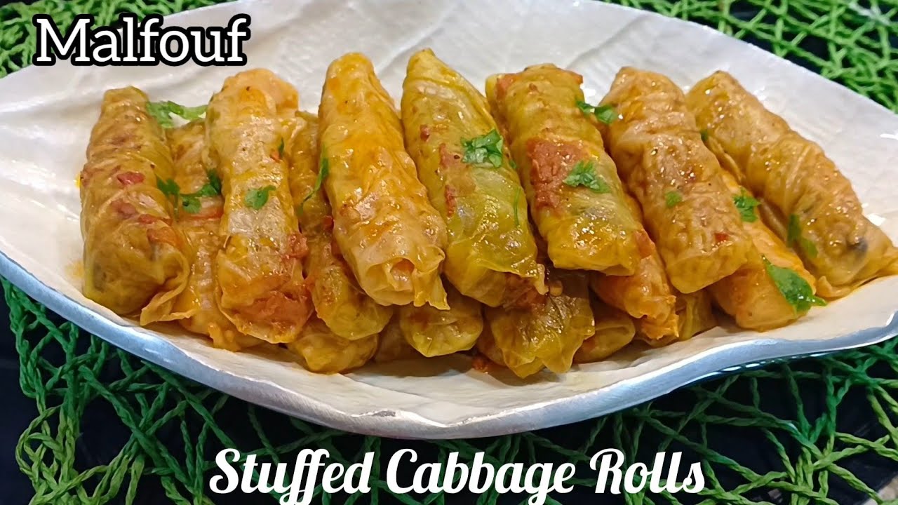 How To Make Cabbage Rolls | Malfouf Recipe | Arabic Food | Stuffed Cabbage Rolls 