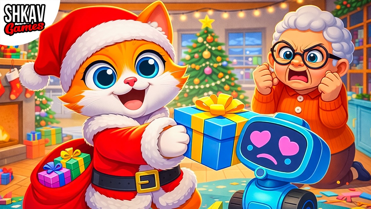 КОТ стал ДЕДОМ МОРОЗОМ! КОСМО хорошо себя вел?! I Am Cat VR / часть 59