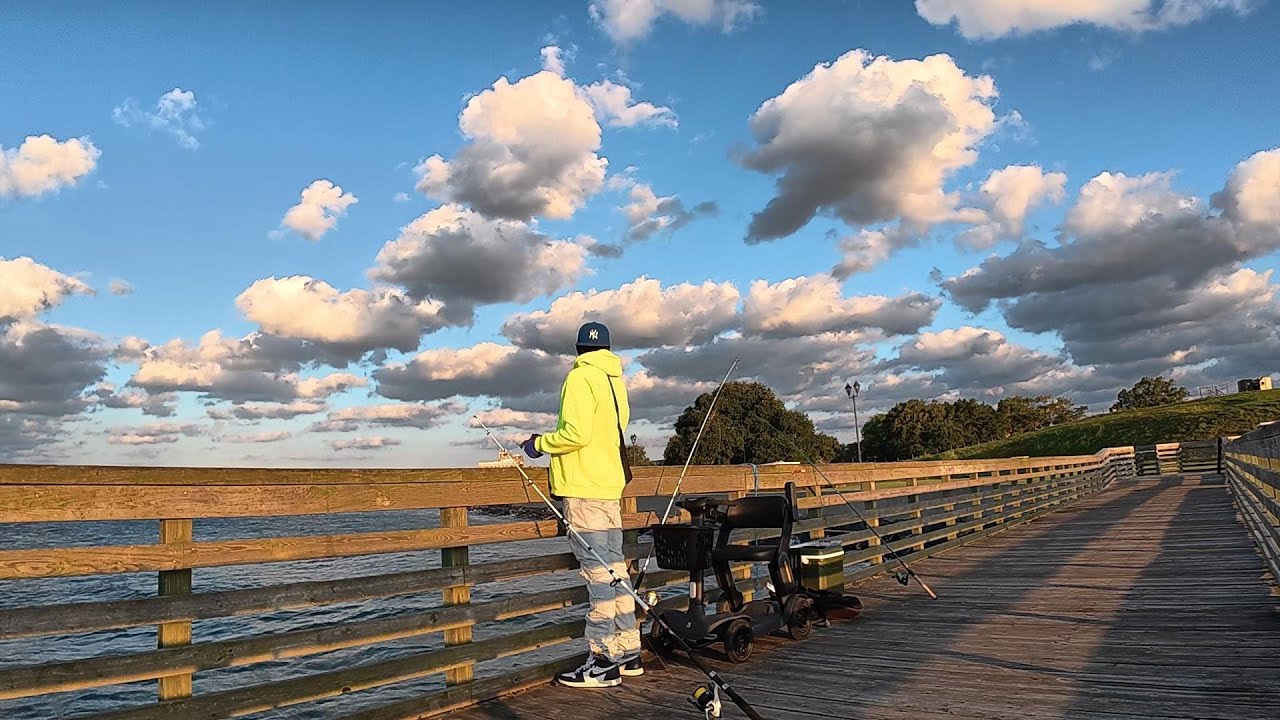 He's OUTSIDE (Fishing Fort Monroe)