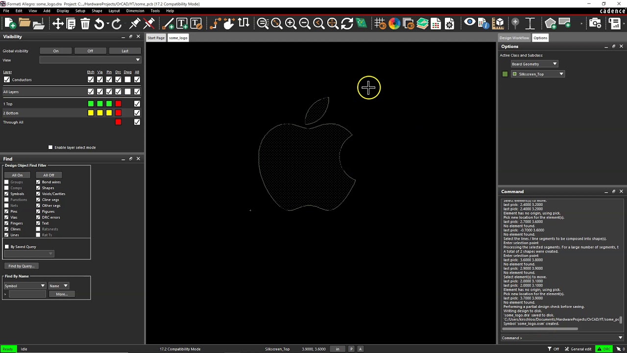 OrCAD How to Create a Logo from a DXF file, How to Import DXF logo