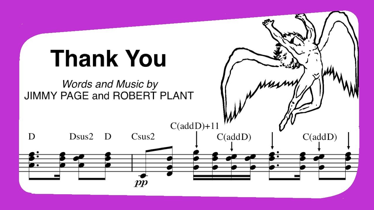LED ZEPPELIN - THANK YOU -   Cover & TABS