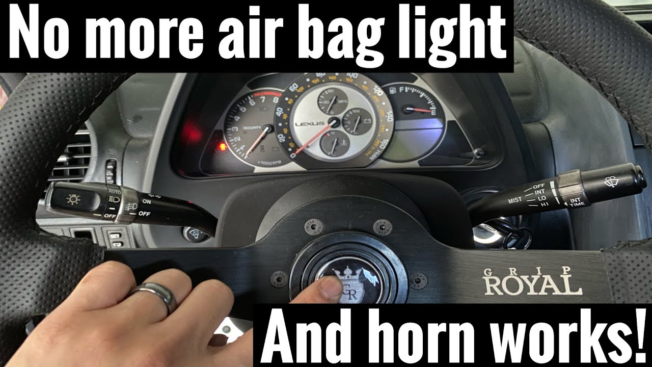How to make horn button work on any aftermarket hub and fixing airbag light on IS300