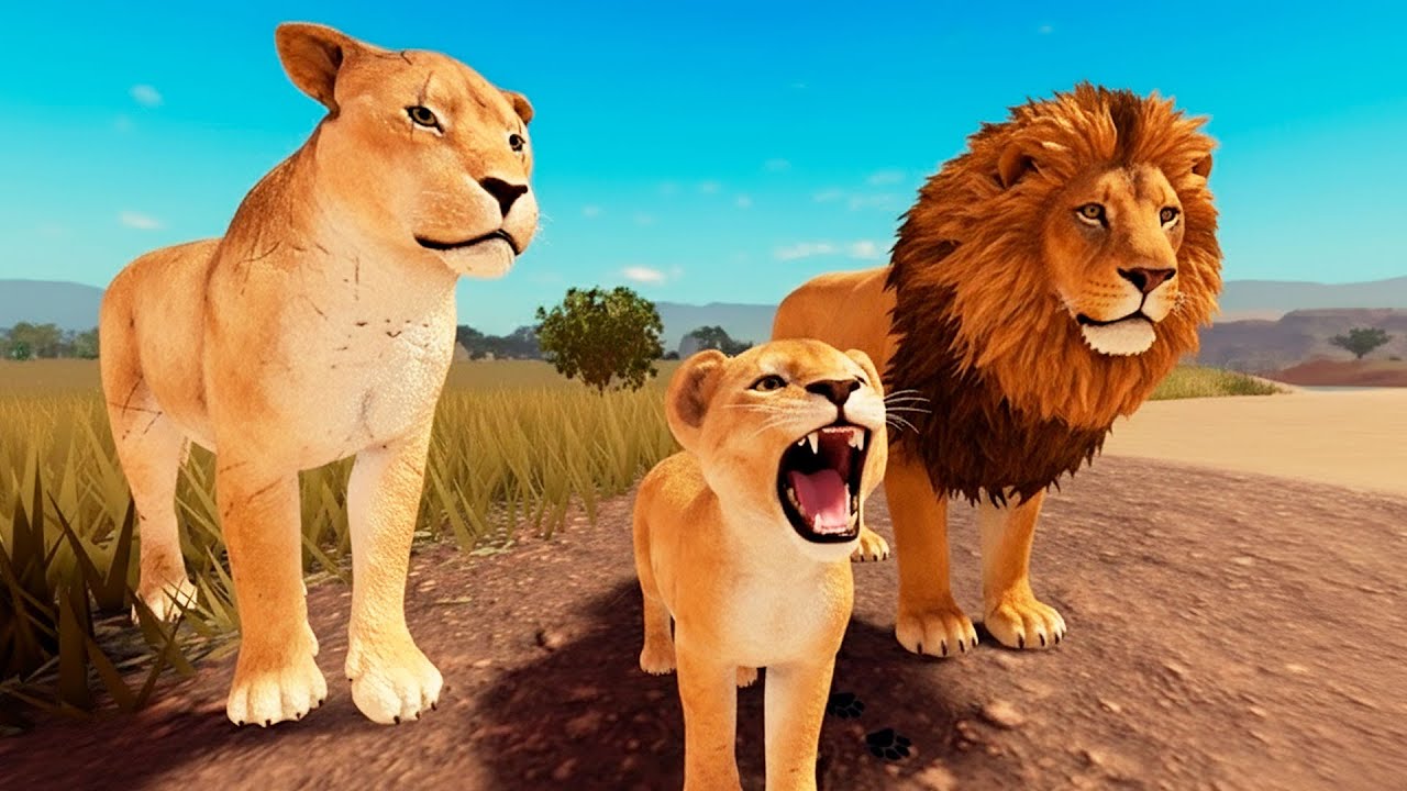 NOVA FAMÍLIA DE LEÕES! TENTEI SALVAR MINHA MÃE! A ÚLTIMA CAÇADA!🦁| Roblox Savannah Life