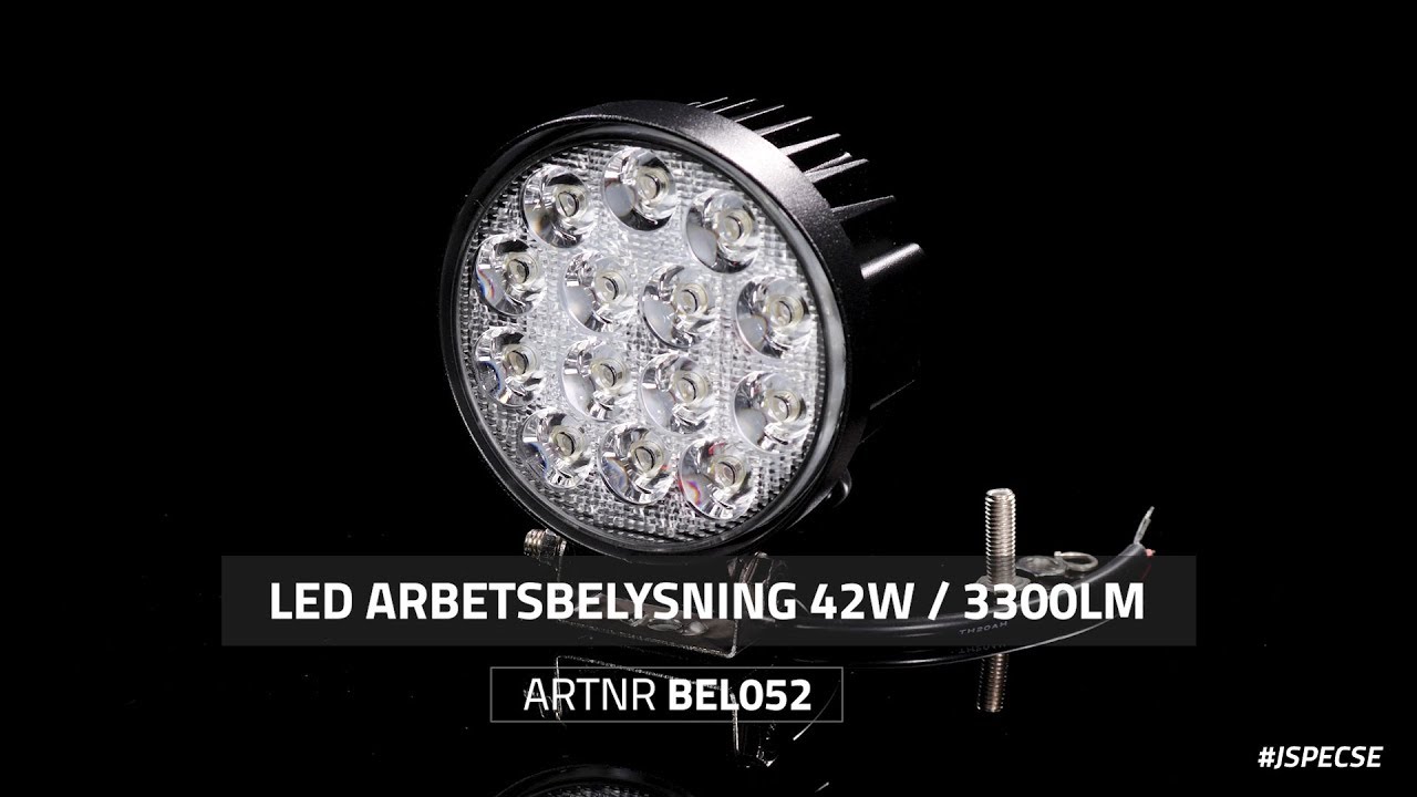 BEL052 - LED Arbetsbelysning 42W / 3300LM (rund)