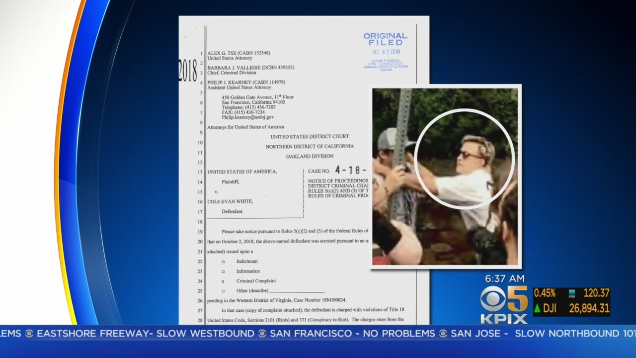 East Bay Man Among 4 White Supremacists Charged In Charlottesville Violence