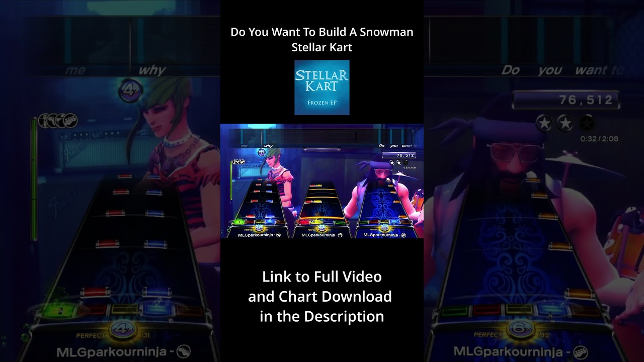 Do You Want To Build A Snowman - Stellar Kart | Rock Band 3 Custom #frozen #rockband3 #music