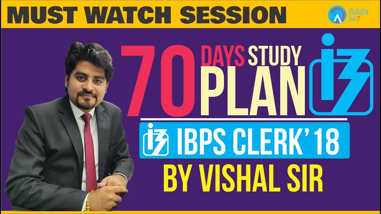 | Strategy | 70 Days Study Plan | IBPS Clerk 2018 | English Grammar  Bank  | Vishal Sir