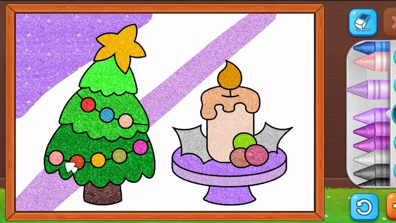 Christmas Tree & Candle Colouring for Kids 🎄🕯️ | Easy Christmas Coloring | Wish Colouring”