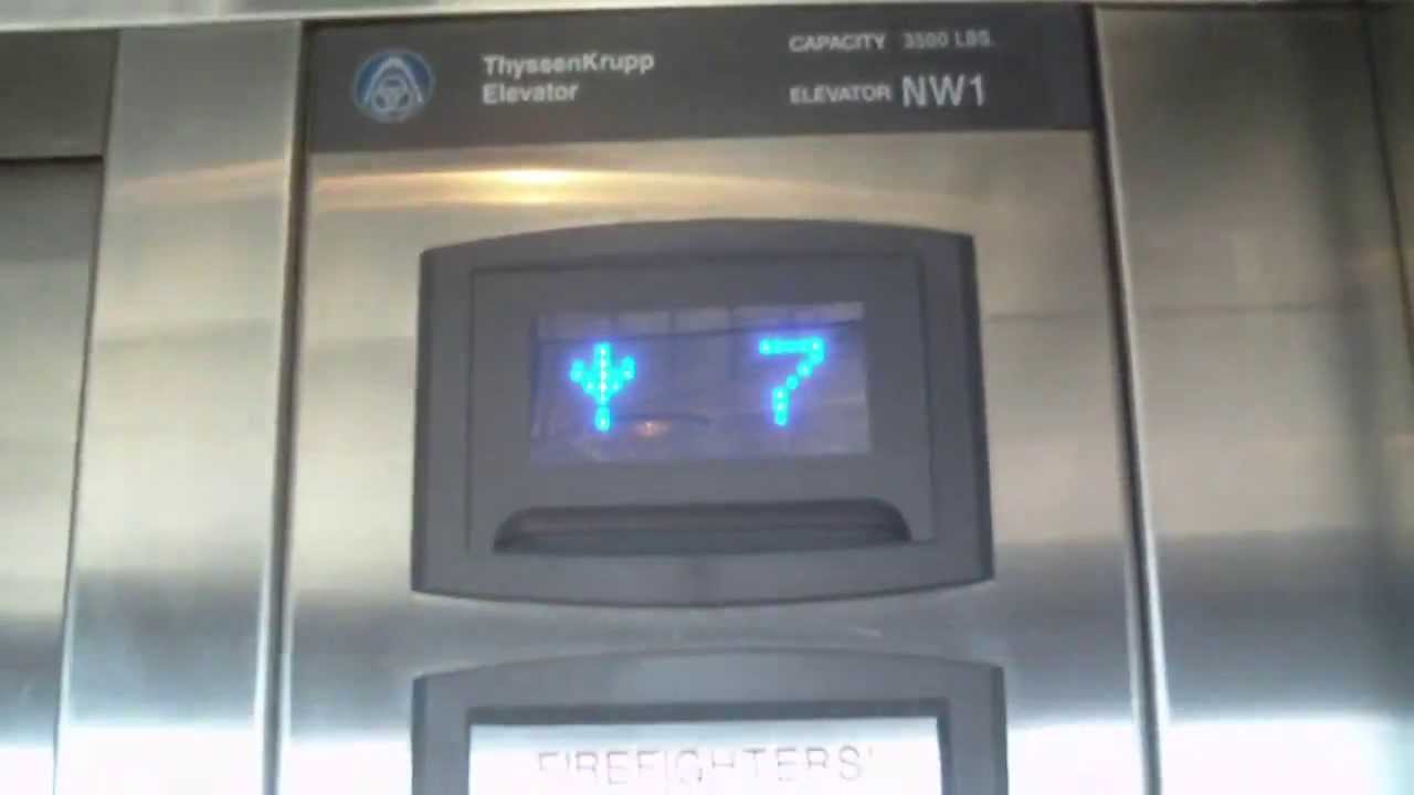 (Daytime Ride) Thyssenkrupp Synergy Scenic Elevator at CPCC