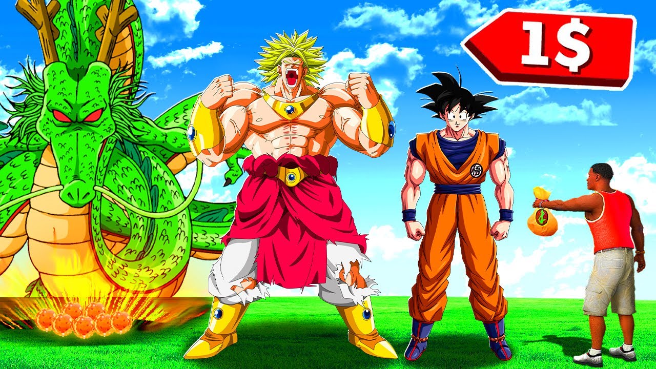 Comprando PROTAGONISTAS DE DRAGON BALL Por 1$ En GTA 5 !! (PELICULA)