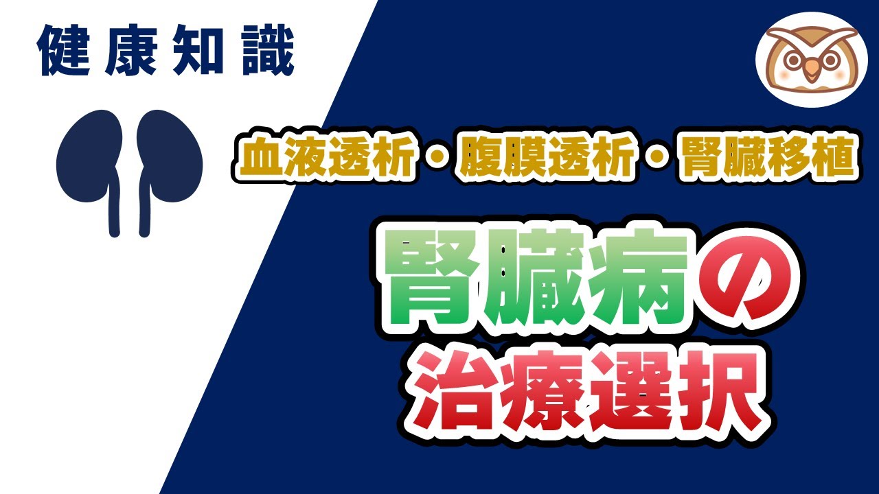 【腹膜透析認定指導看護師監修】腎臓病の治療選択～血液透析・腹膜透析・腎臓移植について～