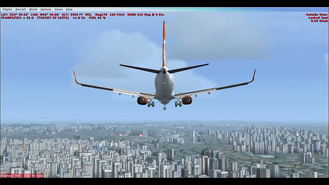B737 800 DA GOL POUSO NA MANTEIGA EM CONGONHAS  SBSP NA 17R  by Cmte  JLuiz