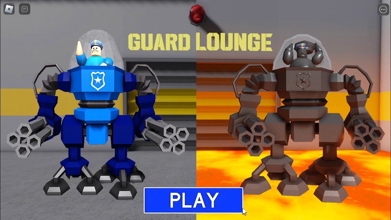 🚨Prisoner Escape! - Lava Mech vs Barry Mech Battle!🔥Obby Full Gameplay#roblox 