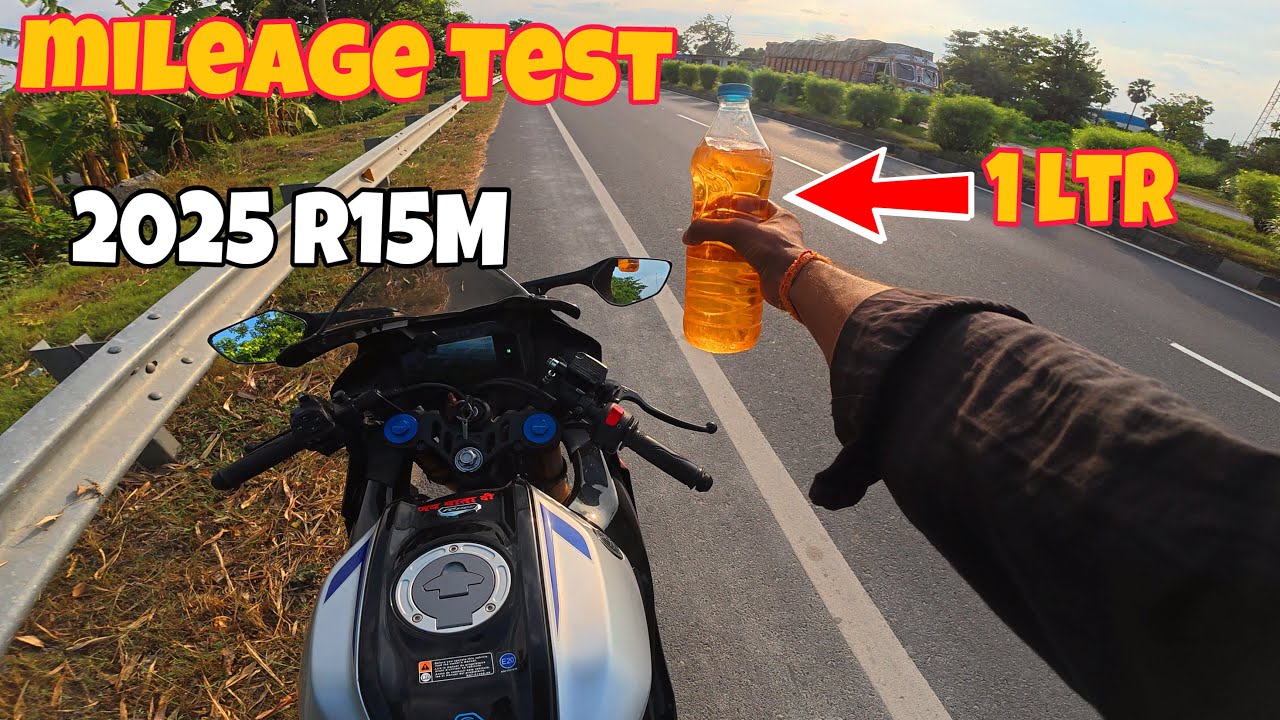 ￼Yamaha R15M carbon fibre Edison new model 2025 ￼mileage test, ￼￼