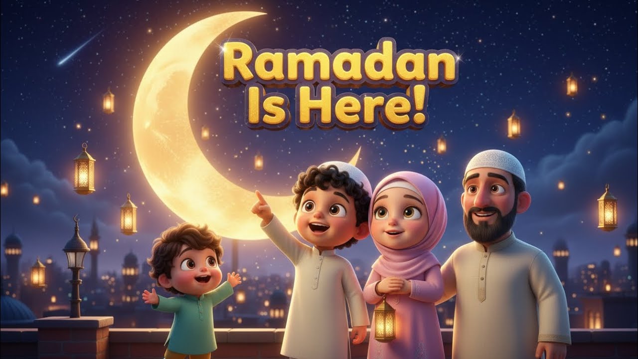 RAMADAN IS HERE! 💫🌙 | Beautiful Islamic Kids Animation & Nasheed | Ramadan 2026
